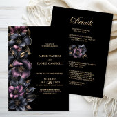 Alles in einer stilvollen, rosa, grauen, floralen  einladung