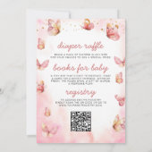 Alles in einer verzauberten Girl Butterfly Babydus Einladung (Rückseite)