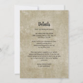 Alles in einer Vintagen Sonnenblumenhochzeit Einladung (Rückseite)