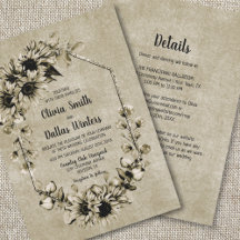 Alles in einer Vintagen Sonnenblumenhochzeit