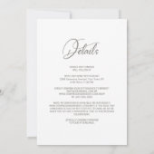 Alles in einer weißen Winterblumenhochzeit Einladung (Rückseite)
