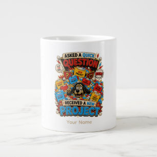 Alles in Frage stellen Personalisiertes Lustiges B Jumbo-Tasse