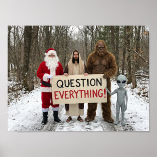 Alles in Frage stellen Poster