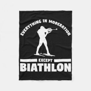 Alles in Mäßigung außer Biathlon Biathlete Fleecedecke
