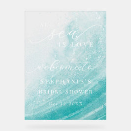 Alles in Meer ist Liebe Ocean Beach Aquamarines Br Acrylschild