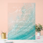 Alles in Meer ist Liebe Ocean Beach Aquamarines Br Acrylschild (Hochzeit)