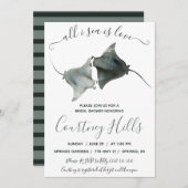 Alles in meiner See ist Liebe! Zwei Sternchen-Brau Einladung (Vorne/Hinten)