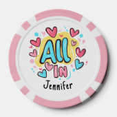 "Alles in" Personalisierter Graffiti-Stil Pokerchips (Rückseite)