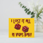 Alles in Vegas Postkarte verloren (Stehend Vorderseite)