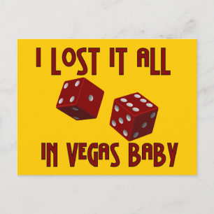 Alles in Vegas Postkarte verloren