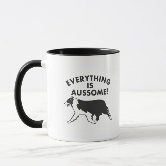 Alles ist ausnahmslos! Australischer Hirte Tasse (Links)