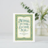 "Alles ist bereit" Shakespeare Postkarte (Stehend Vorderseite)