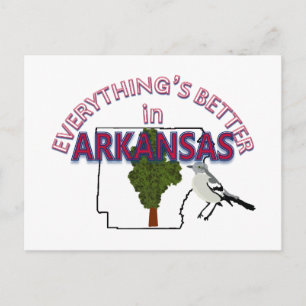 Alles ist besser in Arkansas Postkarte