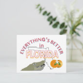 Alles ist besser in Florida Postkarte (Stehend Vorderseite)