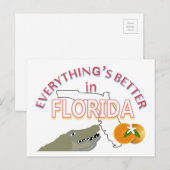 Alles ist besser in Florida Postkarte (Vorne/Hinten)