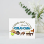 Alles ist besser in Oklahoma Postcard Postkarte (Stehend Vorderseite)