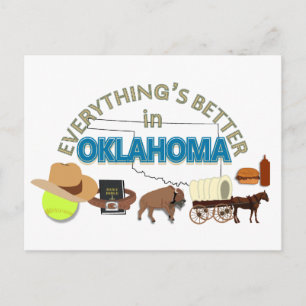 Alles ist besser in Oklahoma Postcard Postkarte