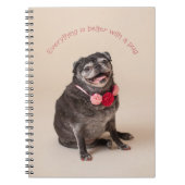 Alles ist besser mit einem Mops Notizblock (Vorderseite)