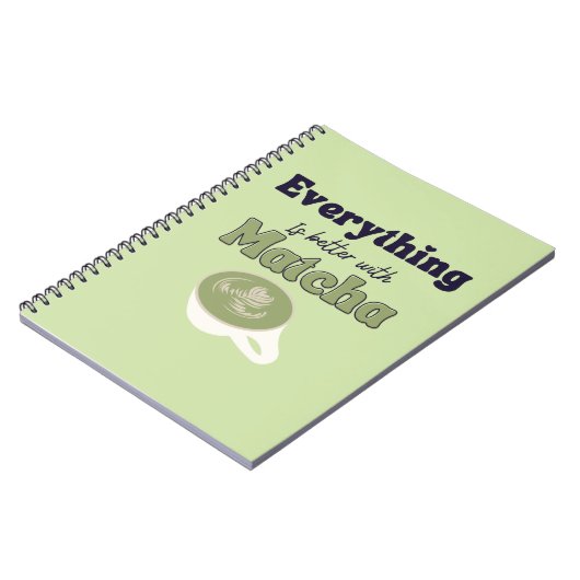 Alles ist besser mit Matcha ,Matcha Green Tee Notizblock (Linke Seite)