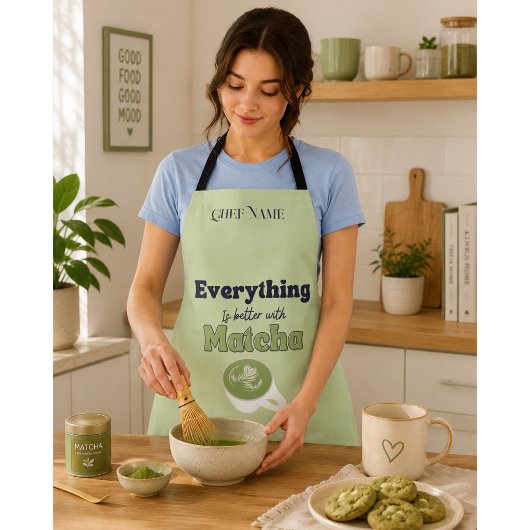 Alles ist besser mit Matcha ,Matcha Green Tee Schürze