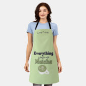 Alles ist besser mit Matcha ,Matcha Green Tee Schürze (Getragen)