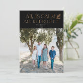 Alles ist Calm All ist helles Weihnachts-Foto Blac (Stehend Vorderseite)