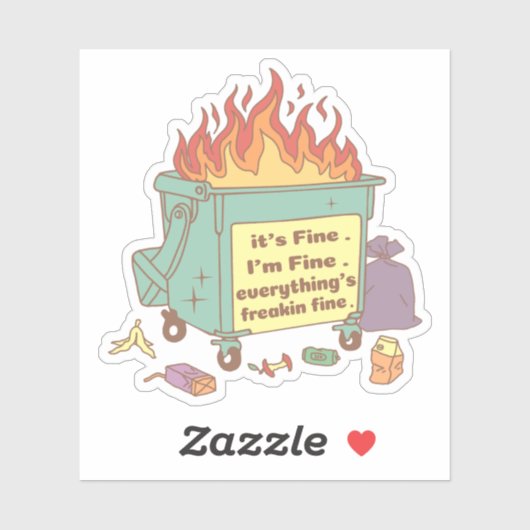 Alles ist ein feiner Vinyl Sticker (Blatt)