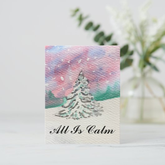 Alles ist ein Himmlisches Weihnachtsbaumangebot Postkarte (Stehend Vorderseite)