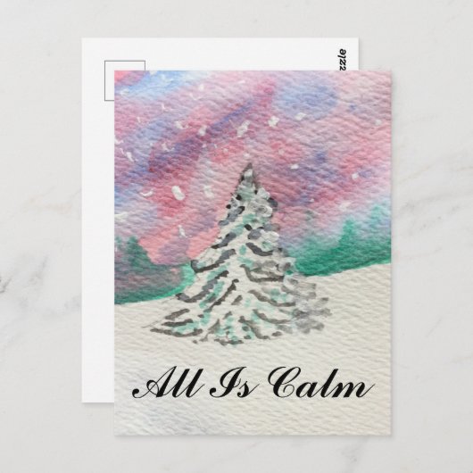 Alles ist ein Himmlisches Weihnachtsbaumangebot Postkarte (Vorne/Hinten)