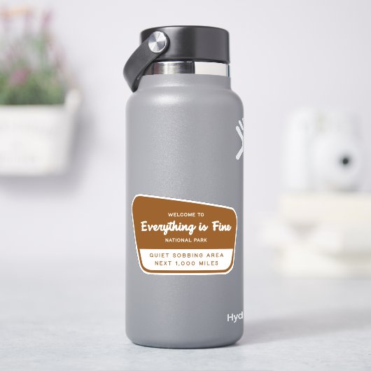 Alles ist ein schöner Nationalpark Aufkleber (HydroFlask)
