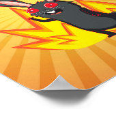 Alles ist ein schönes Mem mit schwarzem Kaninchen Poster (Ecke)