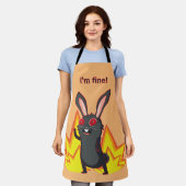 Alles ist ein schönes Mem mit schwarzem Kaninchen Schürze (Getragen)