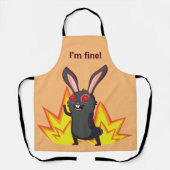 Alles ist ein schönes Mem mit schwarzem Kaninchen Schürze (Vorderseite)