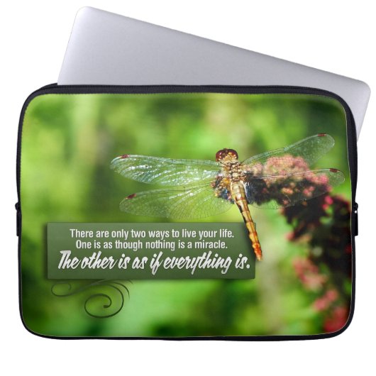 "Alles ist ein Wunder" Inspiration Zitat Laptopschutzhülle (Vorderseite)