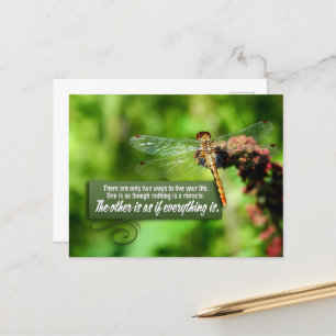 "Alles ist ein Wunder" Inspiration Zitat Postkarte