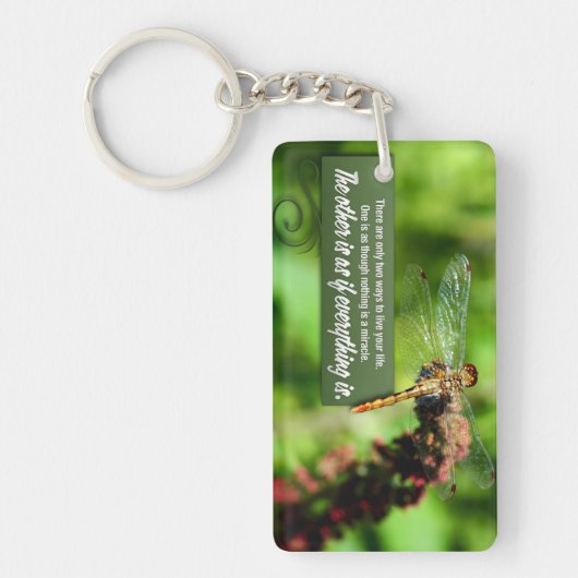 "Alles ist ein Wunder" Inspiration Zitat Schlüsselanhänger (Vorderseite)