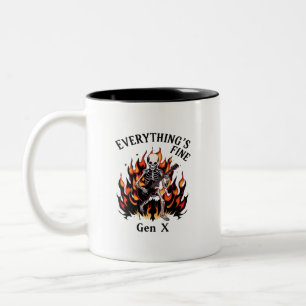 Alles ist eine gute Gen X-Tasse Zweifarbige Tasse