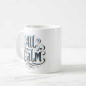 Alles ist eine ruhige Weihnachts-Tasse Kaffeetasse (Vorderseite Links)