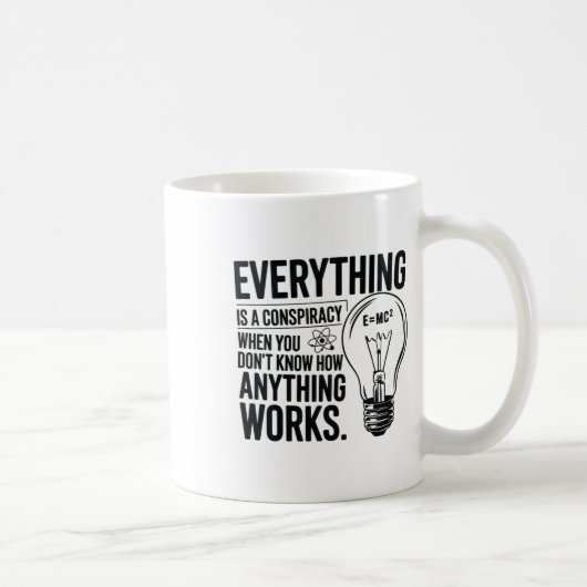Alles ist eine Verschwörung... Aufkleber Kaffeetasse (Rechts)