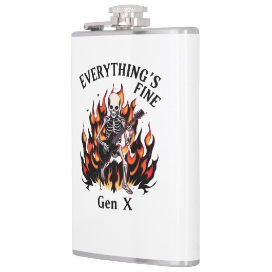 Alles ist fein Gen X - Vinyl Wrapped Flask Flachmann (Links)
