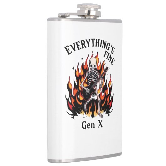 Alles ist fein Gen X - Vinyl Wrapped Flask Flachmann (Rechts)