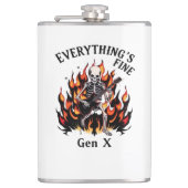 Alles ist fein Gen X - Vinyl Wrapped Flask Flachmann (Vorderseite)