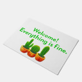 Alles ist fein Kakteen Doormat Fußmatte (Schrägansicht)