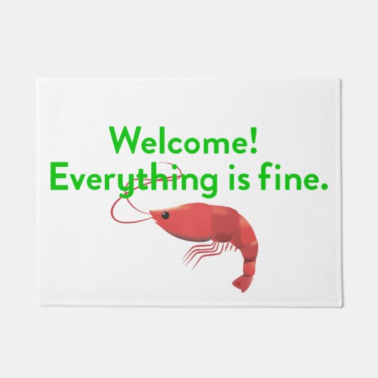 Alles ist fein Shrimp-Doormat Fußmatte (Vorderseite)