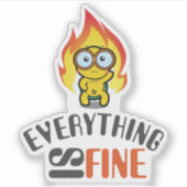 Alles ist fein trockener Spaß Schildkröte Illustra Aufkleber (Vorderseite)