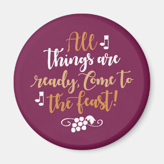 Alles ist fertig, kommen Sie zum Fest! Magnet