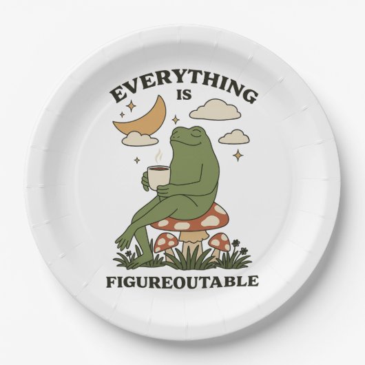 Alles ist Figureoutable Pappteller (Vorderseite)