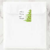 Alles ist fröhlich und hell, Weihnachtsbaumsticker Quadratischer Aufkleber (Tasche)