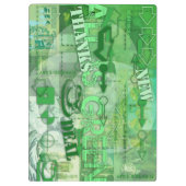 Alles ist Green Go Green St Patrick Clipboard 1 Klemmbrett (Rückseite)