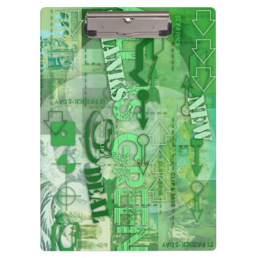 Alles ist Green Go Green St Patrick Clipboard 1 Klemmbrett (Vorderseite)